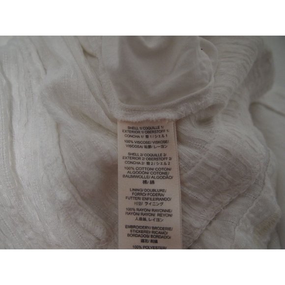 Free People Womens Womens Dress 0 White Birds of A Feather Embroidered Fit Flare - Picture 8 of 8